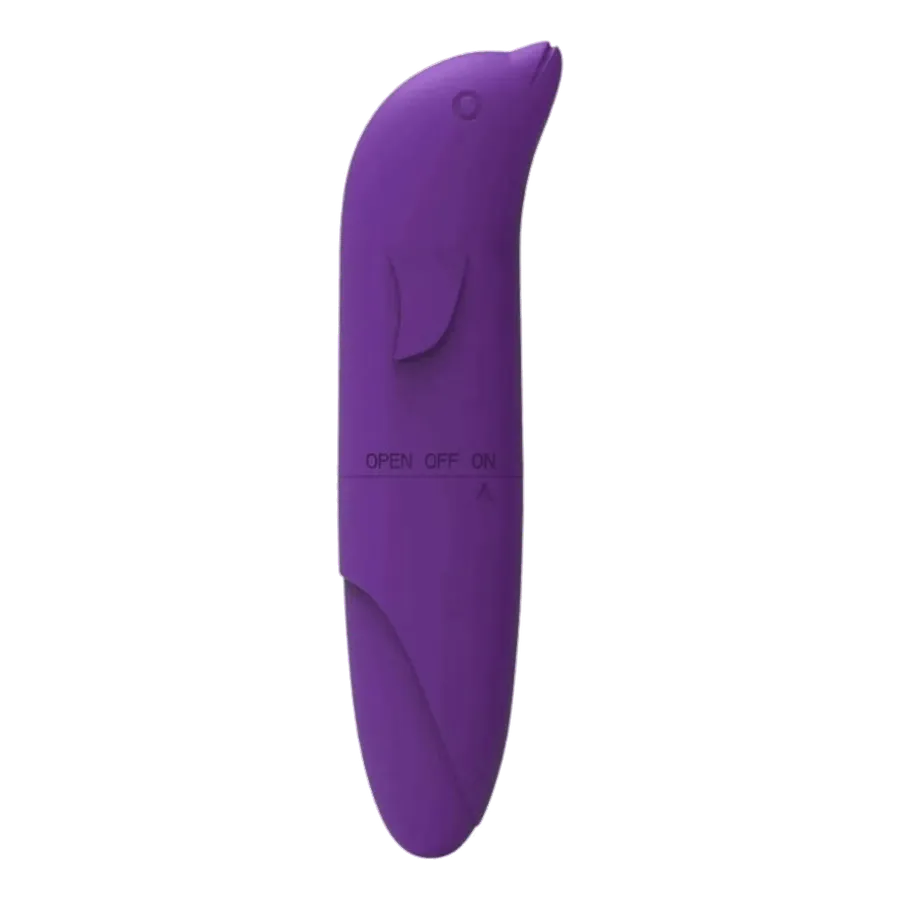 Vibrador Ponto G Golfinho Aveludado — Roxo — imagem do produto